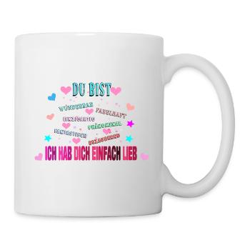 Du bist wunderbar - Tasse - Weiß - Rechts