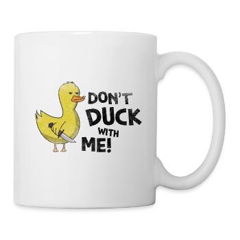 Ne Duck Avec Moi Cadeau - Mug blanc - blanc - Droite