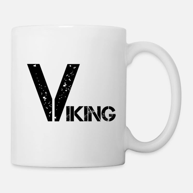 Viking avec un grand « V » - Mug blanc - blanc