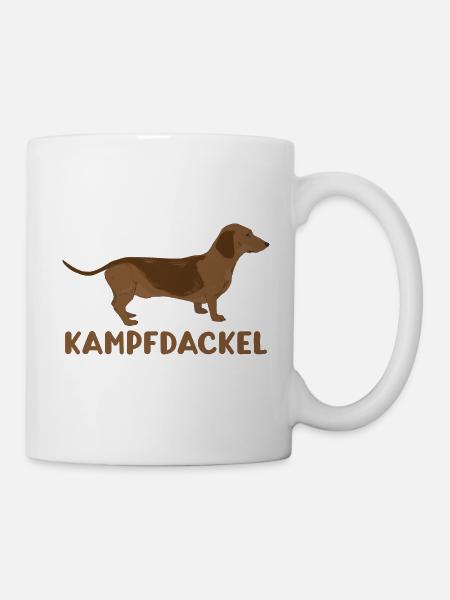 Teckel de combat drôle chien teckel - Mug blanc - blanc
