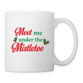 Mistelzweig Shirt · Festlich · Weihnachts Geschenk - Tasse - Weiß - Rechts