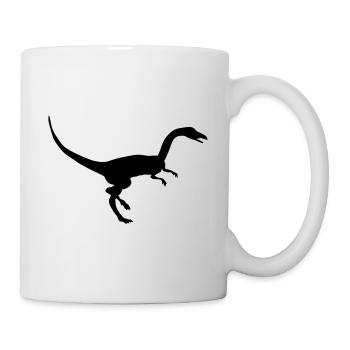 Coelophysis dinosaure silhouette - Mug blanc - blanc - Droite