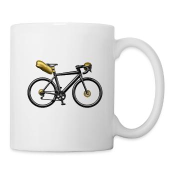 Velo Gravel cintre tordu bicolore - Mug blanc - blanc - Droite