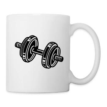 hanteln gewichte fitness - Tasse - Weiß - Rechts