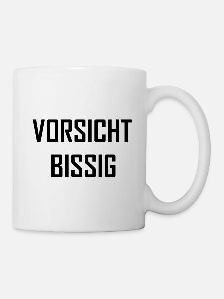 vorsicht bissig - Tasse - Weiß