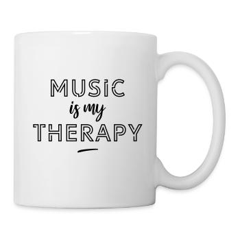 Music is my therapy - Mug blanc - blanc - Droite