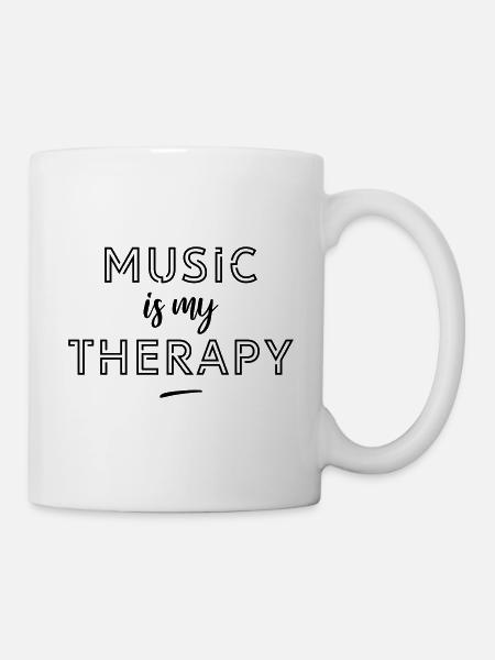 Music is my therapy - Tasse - Weiß