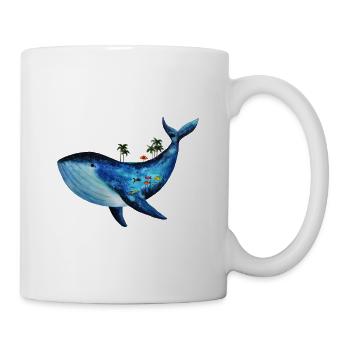 Baleine - Mug blanc - blanc - Droite