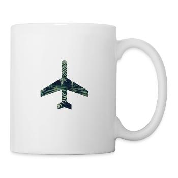 Avion vert - Mug blanc - blanc - Droite