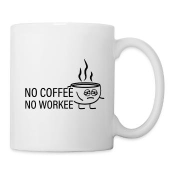Tasse à café de dessin animé sans café sans travail - Mug blanc - blanc - Droite