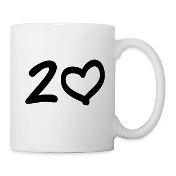 20 ans de cadeau d'anniversaire de mariage - Mug blanc - blanc - Droite