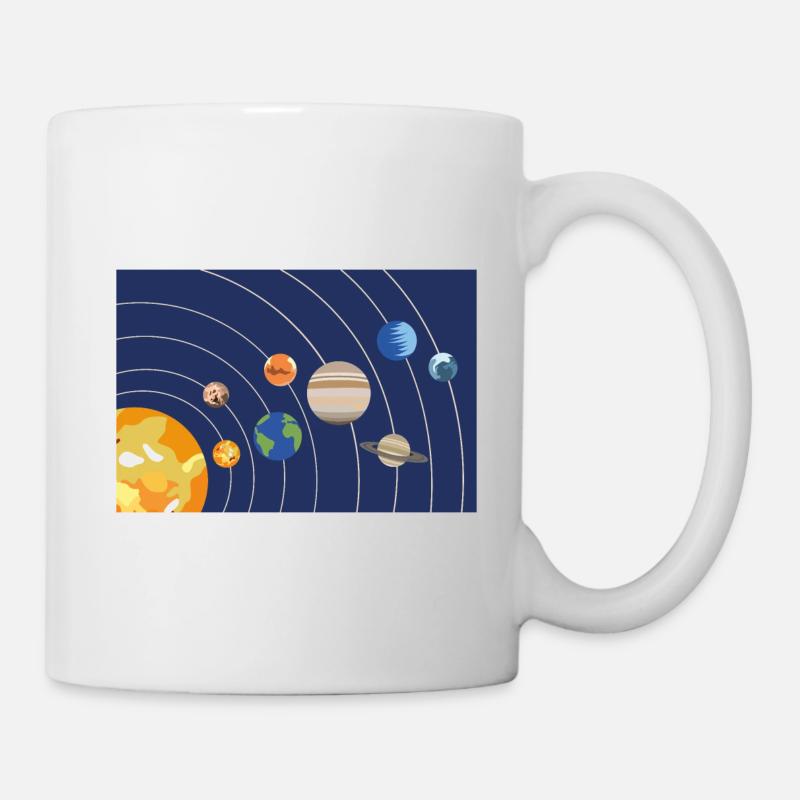 Les orbites des planètes solaires du système solaire - Mug blanc - blanc