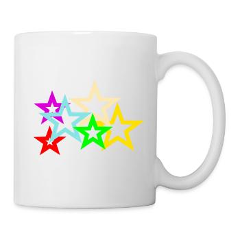 colorful stars - Mug - white - Right