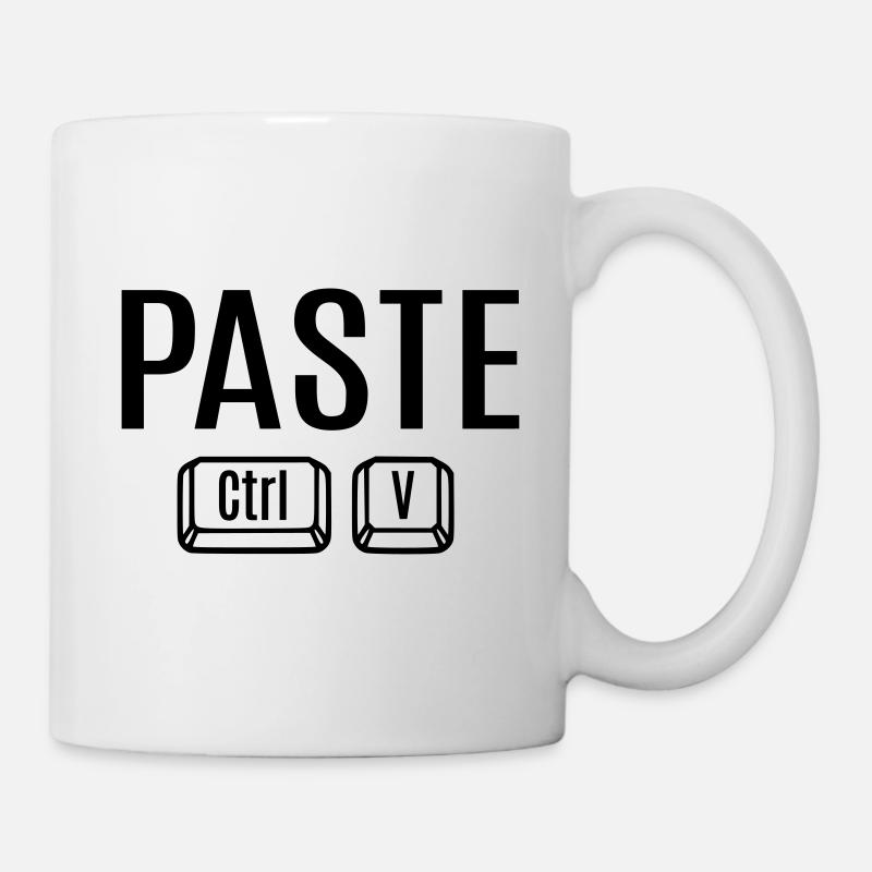 Dad mom child baby birth gift idea copy paste - Mug - white