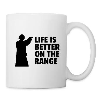 Life is better on the range - Mug - white - Right