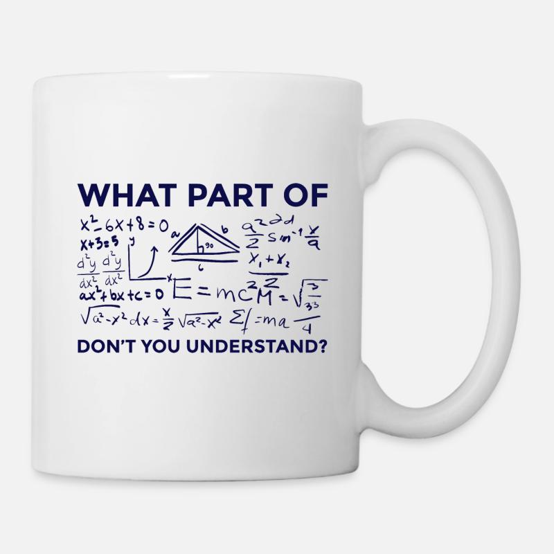 Mathématiciens enseignants étudiants humour idée cadeau - Mug blanc - blanc