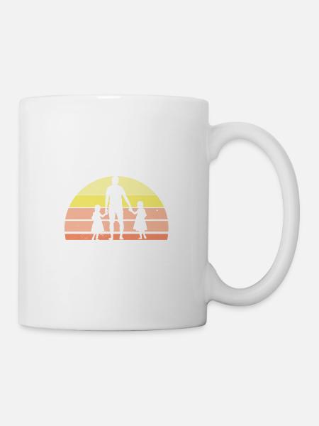Daddy Of Two Daughters Best Girl Dad - Tasse - Weiß