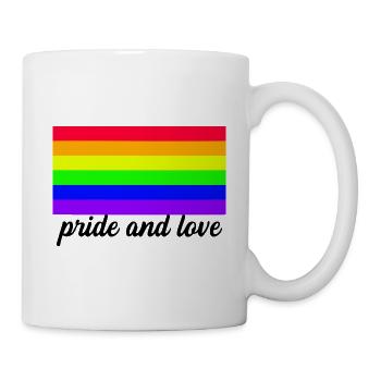 LGBT Gay Pride Homosexualität Lesbisch LBGTQ - Tasse - Weiß - Rechts