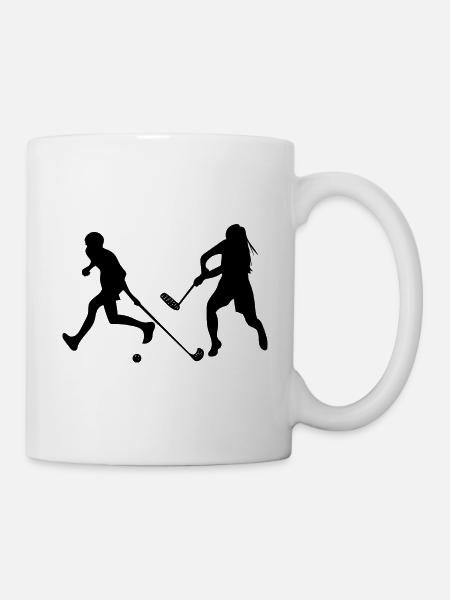 Floorball Unihockey Feldhockey Hallenhockey - Tasse - Weiß