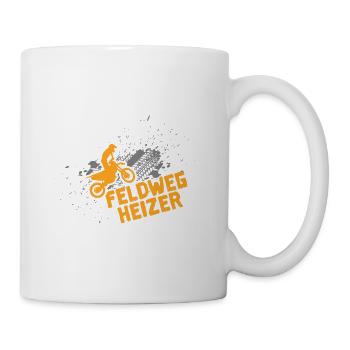 Feldweg Heizer Enduro Dirty-Bike Motorrad Geschenk - Tasse - Weiß - Rechts