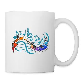Piano Musical Notes Street Art - Mug - white - Right
