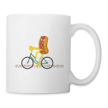 Cycliste Hot Dog Cyclisme Vélo Frites - Mug blanc - blanc - Droite