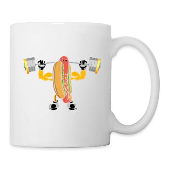 Bodybuilding Hot Dog Fitness Workout Gym - Mug - white - Right