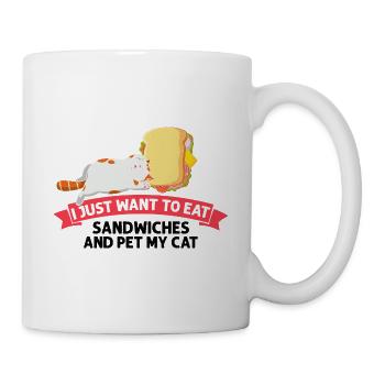 Sandwich et chats Love Cat Lovers Cadeau - Mug blanc - blanc - Droite