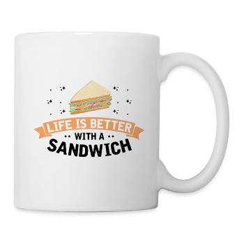 Life is Better with Sandwich Food BBQ - Mug - white - Right