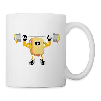 Bodybuilding Sandwich Fitness Workout Gym - Mug - white - Right