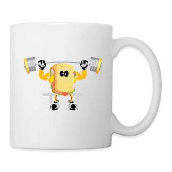 Sandwich Bodybuilding Fitness Gym Cadeau - Mug blanc - blanc - Droite