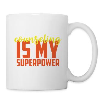 Beratung meiner Supermacht Therapeut Gift - Tasse - Weiß - Rechts