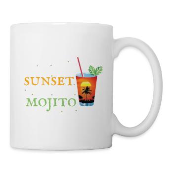 Petit cadeau de nageur au coucher du soleil - Mug blanc - blanc - Droite