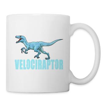 Dinosaurier Velociraptor Raptor Dino - Tasse - Weiß - Rechts