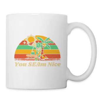 You SEAm Nice Beach Funny Ocean Humor Sarcastic - Mug - white - Right