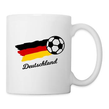 Deutscher Fußball - Tasse - Weiß - Rechts