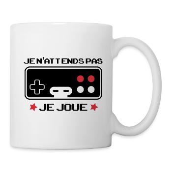 Je N'attends Pas Je Joue - Gamer - Mug blanc - blanc - Droite