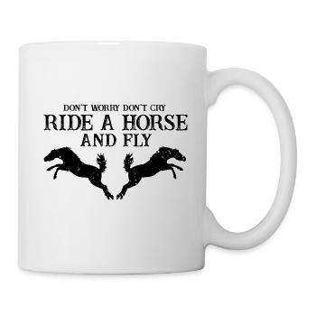 Vaulting Acrobatics Design and Equestrian Horse - Mug - white - Right