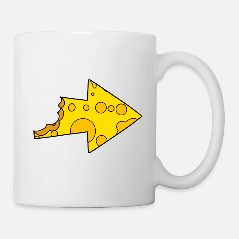 Käse Pfeil - Tasse - Weiß