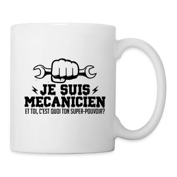Je suis mécanicien super pouvoir - Mug blanc - blanc - Droite