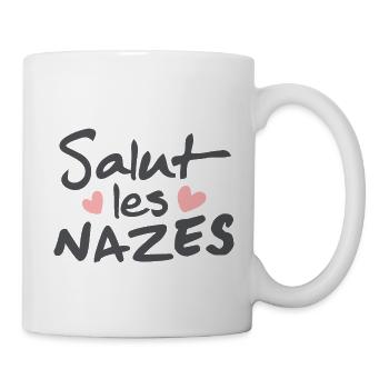 Salut les nazes - Phrase drôle - Mug blanc - blanc - Droite