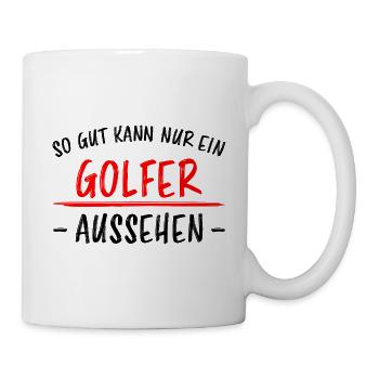 Golfer Hobby Golf Lustiger Spruch Spieler Geschenk - Tasse - Weiß - Rechts