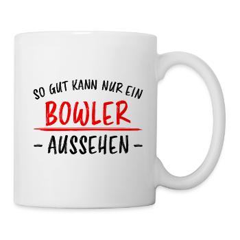 Bowling Lustiger Spruch Bowler Sprüche Geschenk - Tasse - Weiß - Rechts