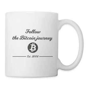 Suivre bitcoin - Mug blanc - blanc - Droite