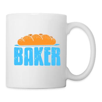 Superbe rétro BAKER Designs Baking Lovers T-Shirt - Mug blanc - blanc - Droite