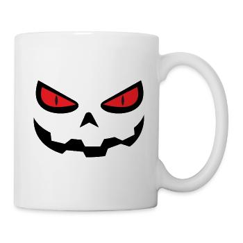 Jack o lantern citrouille visage mal sourire amusant - Mug blanc - blanc - Droite