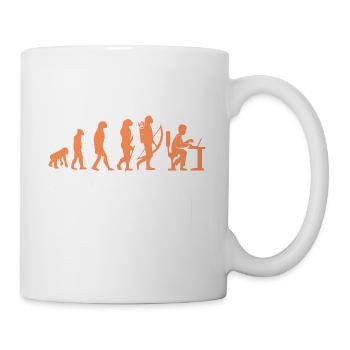 Évolution rétro drôle d’un t-shirt DATA Admin - Mug blanc - blanc - Droite