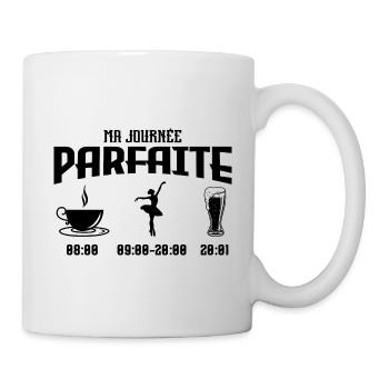 Ma journée parfaite Pole Dance - Mug blanc - blanc - Droite