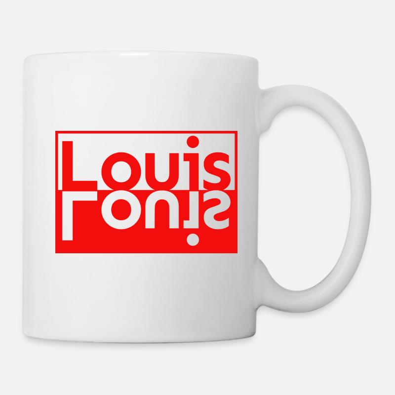 Texte Miroir Nom Prénom Louis - Mug blanc - blanc