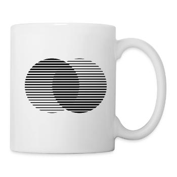 Two Circles / schwarz - Tasse - Weiß - Rechts